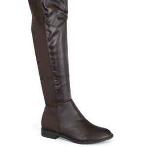 Elegant Brown Above-Knee Women's Boots